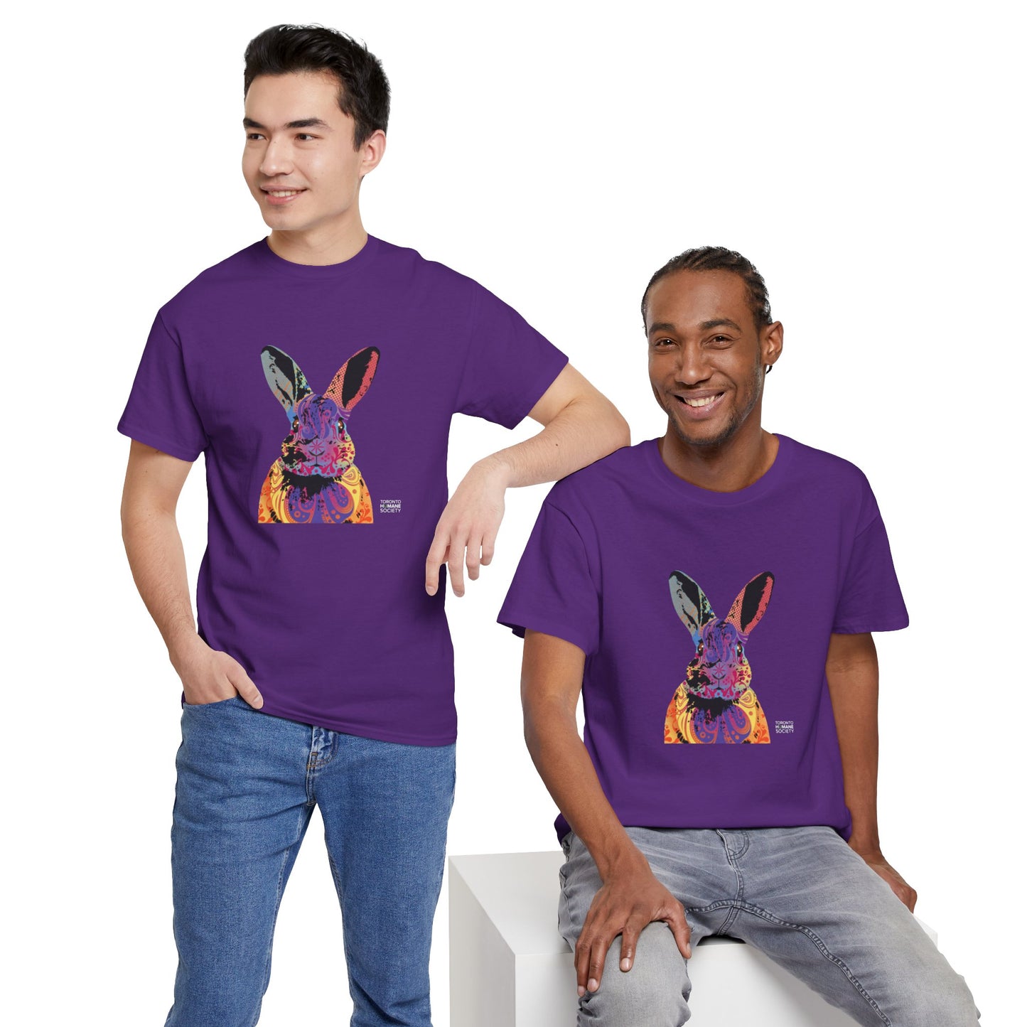 Unisex Cotton Tee - Abstract Rabbit