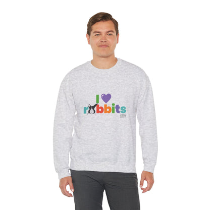 Unisex Crewneck Sweatshirt - I Love Rabbits