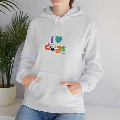 Unisex Hooded Sweatshirt - I Love Dogs