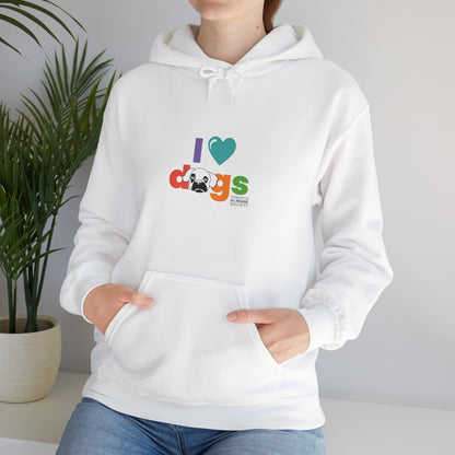 Unisex Hooded Sweatshirt - I Love Dogs