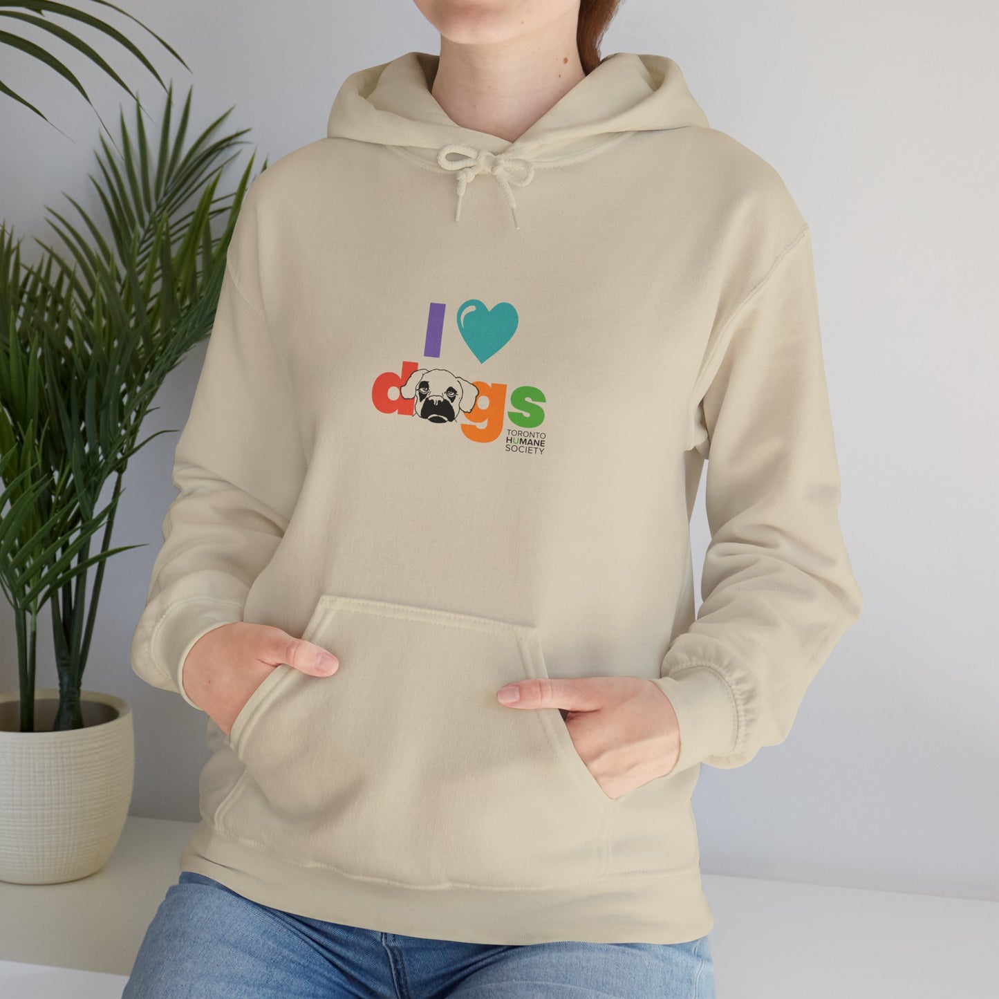 Unisex Hooded Sweatshirt - I Love Dogs