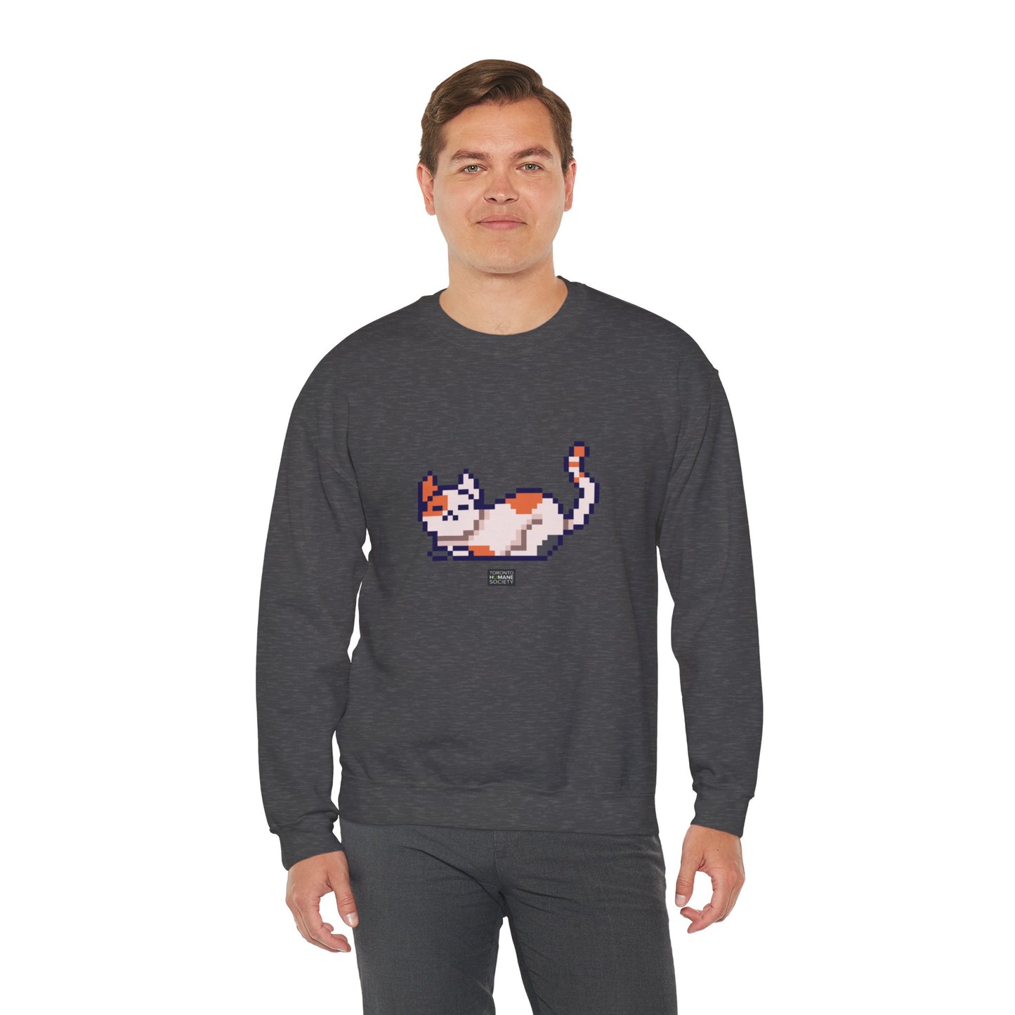 Unisex Crewneck Sweatshirt - Pixelated Cat