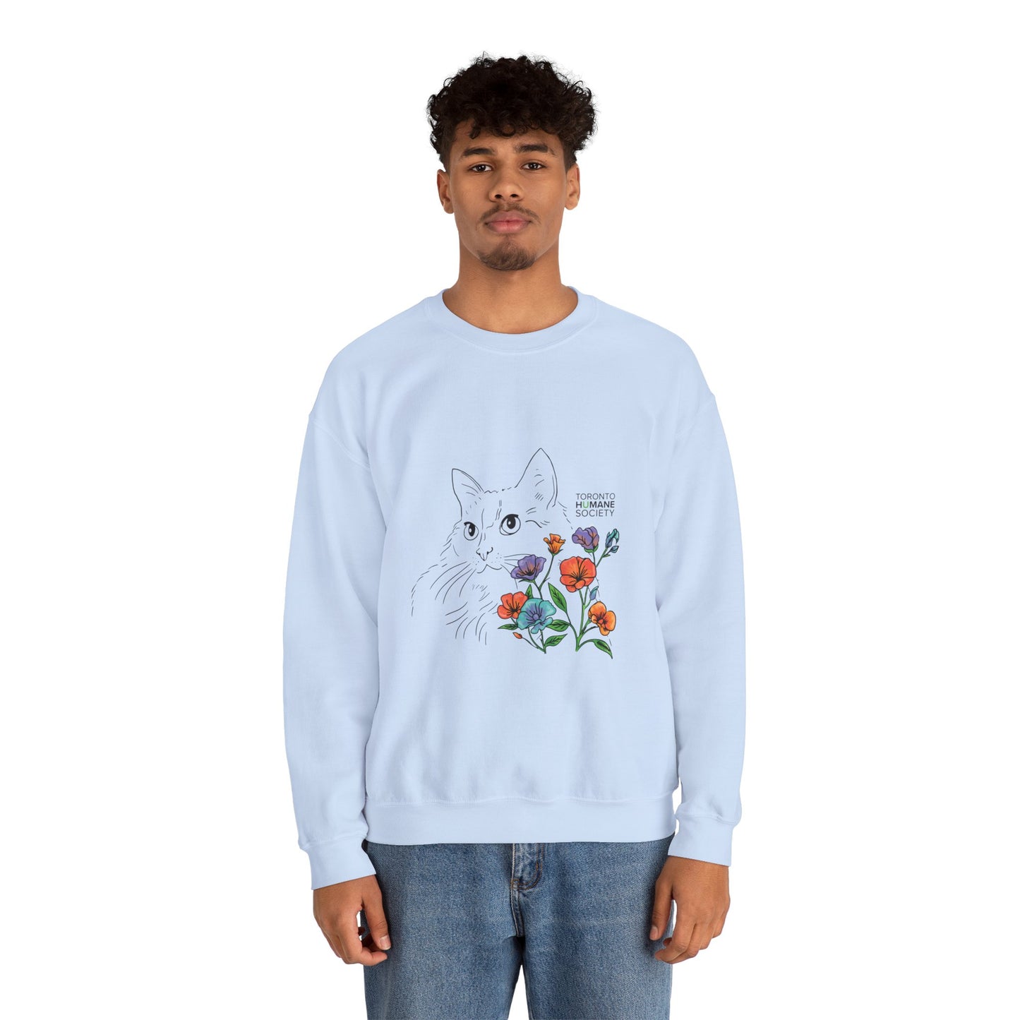 Sweatshirt - Floral Cat