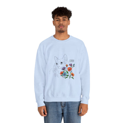 Sweatshirt - Floral Cat