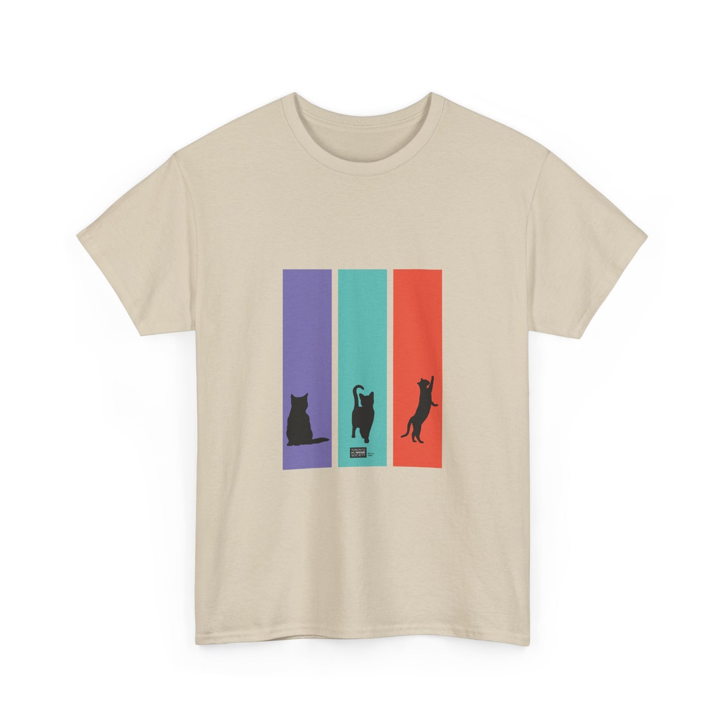 Unisex Cotton Tee - Cat Silhouettes