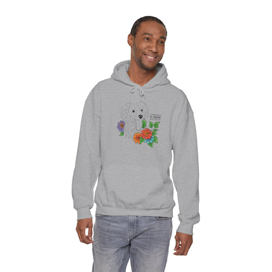 Unisex Hoodie - Floral Dog