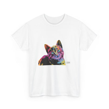 Unisex Cotton Tee - Abstract Cat