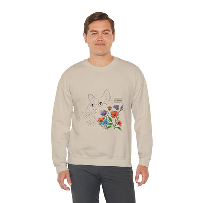 Sweatshirt - Floral Cat