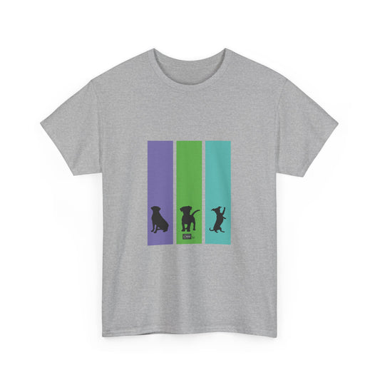 Unisex Cotton Tee - Dog Silhouettes