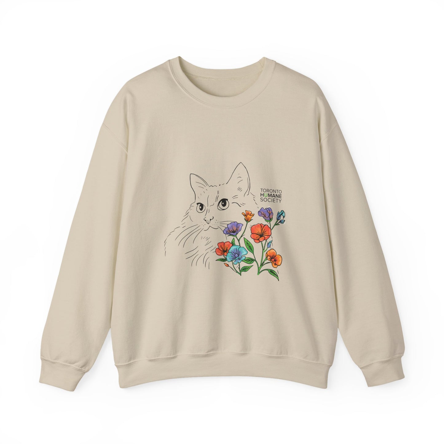 Sweatshirt - Floral Cat