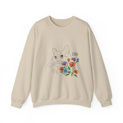 Sweatshirt - Floral Cat