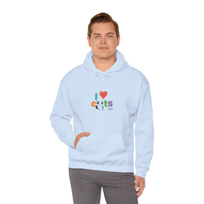 Unisex Hooded Sweatshirt - I Love Cats