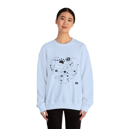 Unisex Crewneck Sweatshirt - Cat Heart