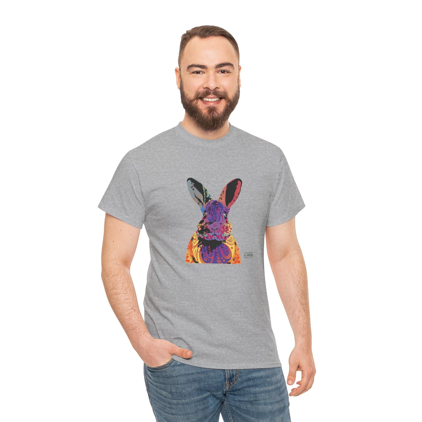 Unisex Cotton Tee - Abstract Rabbit