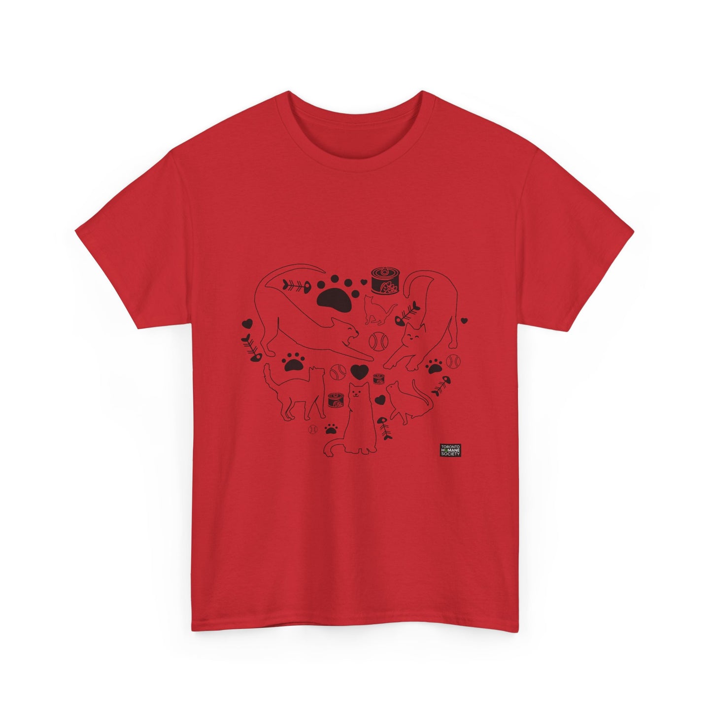 Unisex Cotton Tee - Cat Heart