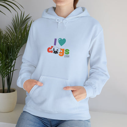 Unisex Hooded Sweatshirt - I Love Dogs