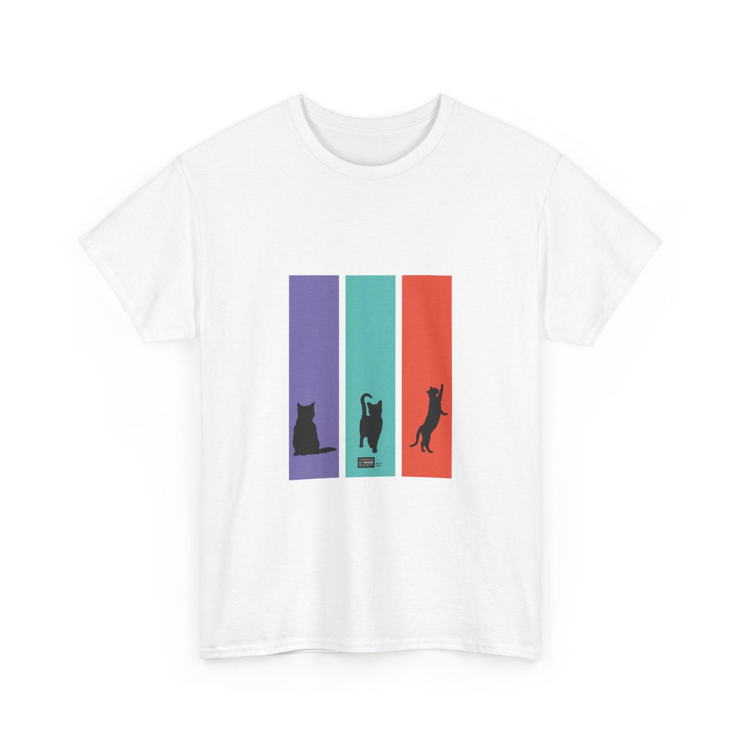 Unisex Cotton Tee - Cat Silhouettes