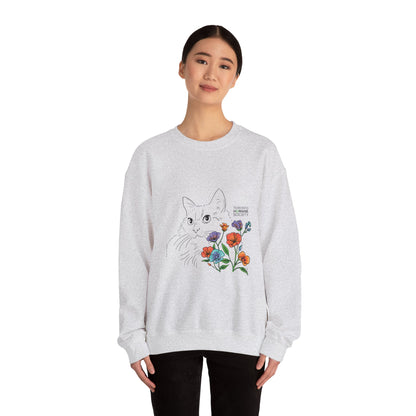 Sweatshirt - Floral Cat