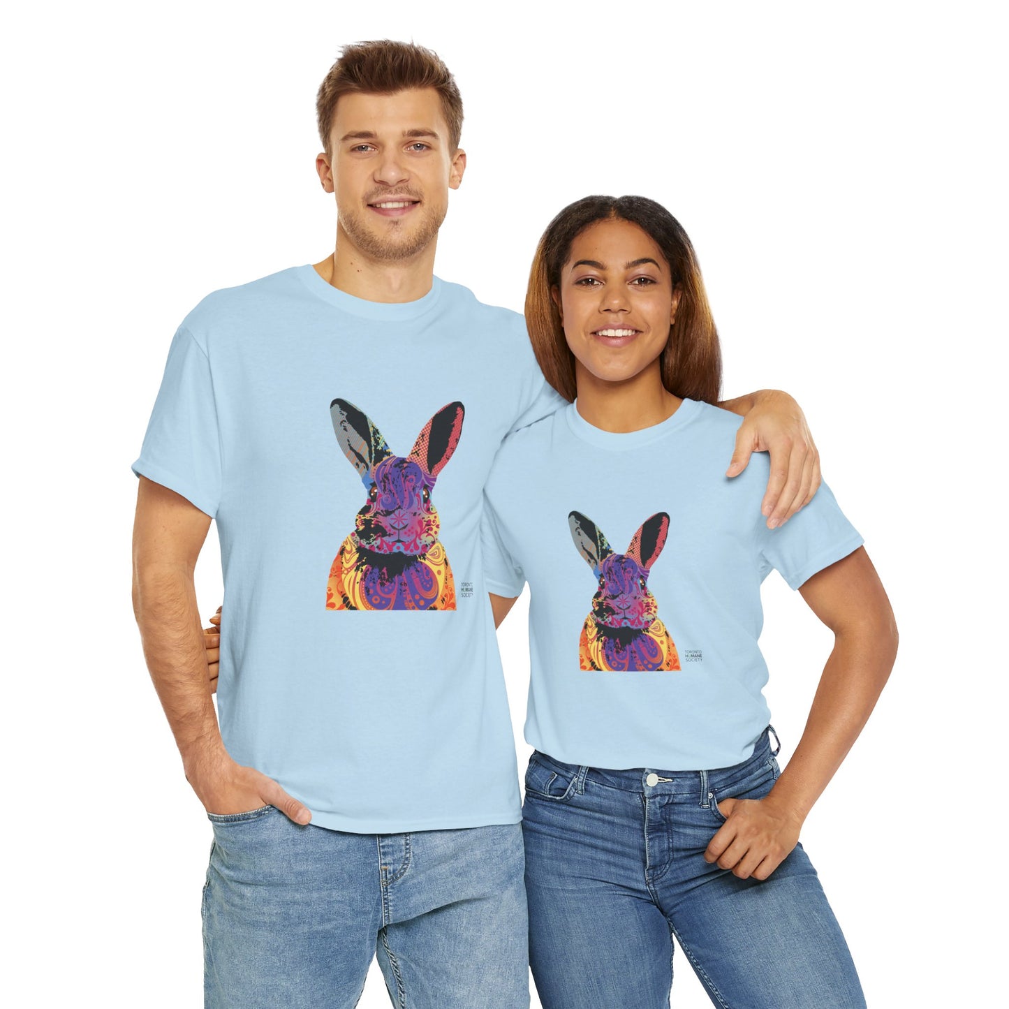 Unisex Cotton Tee - Abstract Rabbit