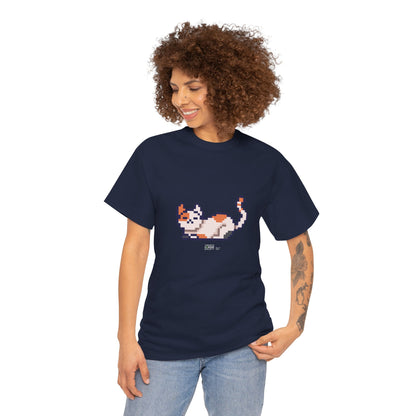 Unisex Cotton Tee - Pixelated Cat