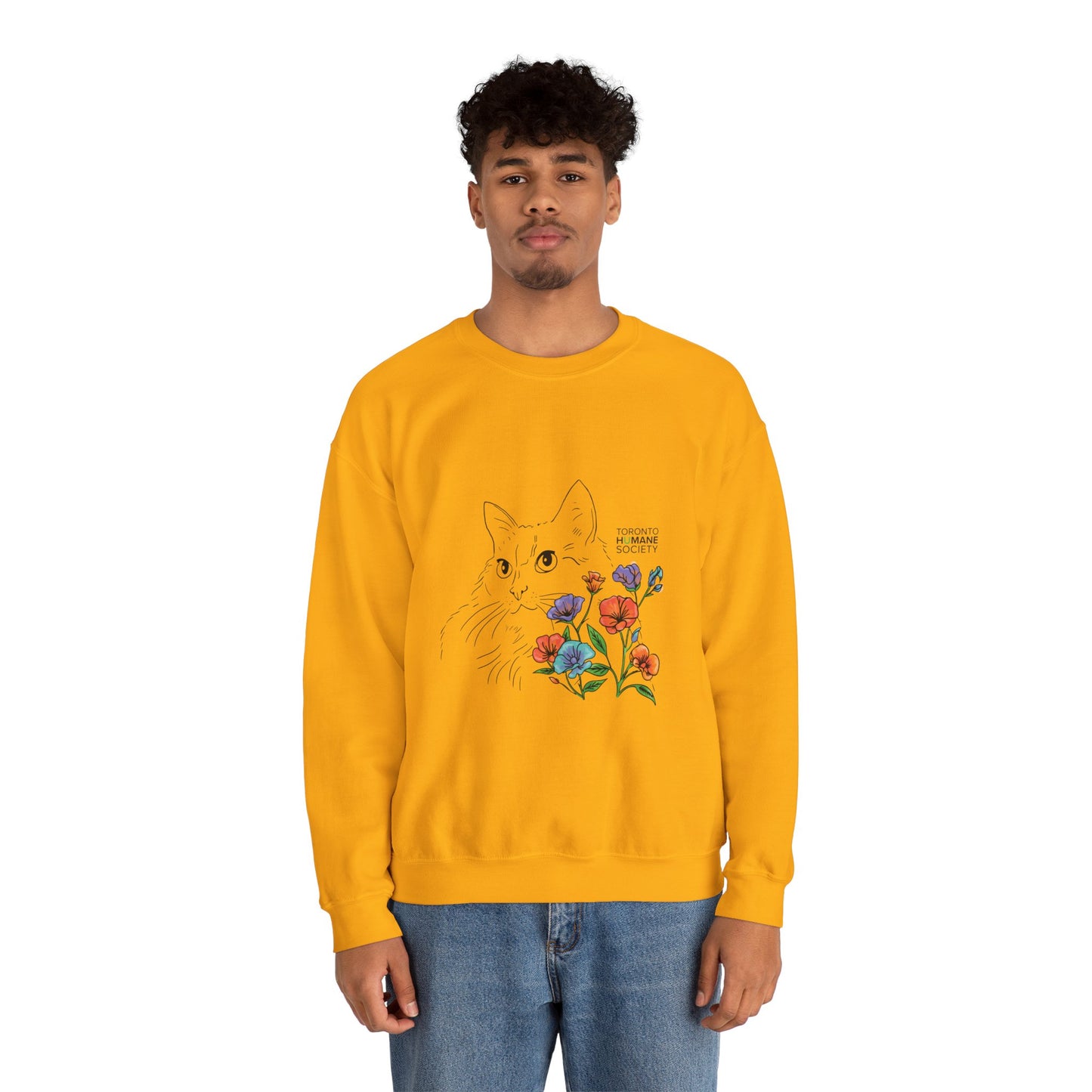 Sweatshirt - Floral Cat