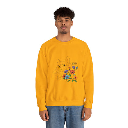 Sweatshirt - Floral Cat