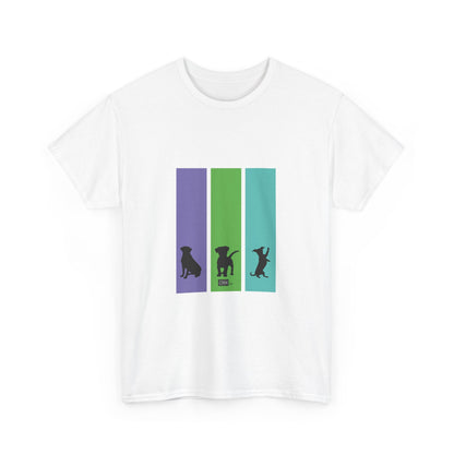 Unisex Cotton Tee - Dog Silhouettes