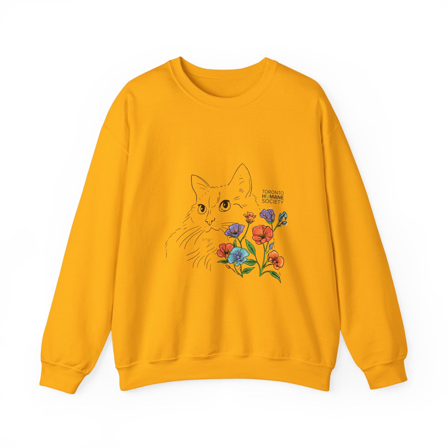 Sweatshirt - Floral Cat