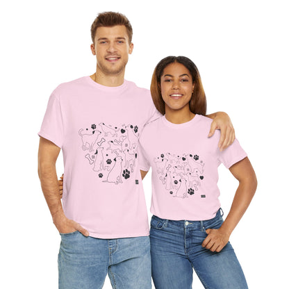 Unisex Cotton Tee - Dog Heart