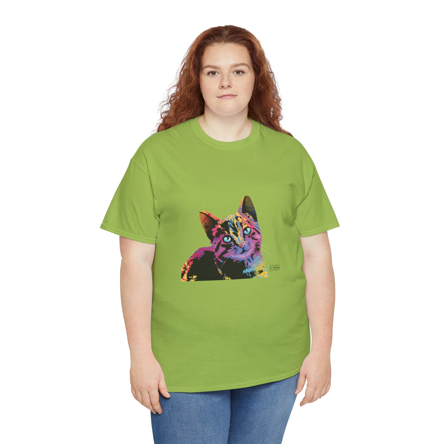 Unisex Cotton Tee - Abstract Cat