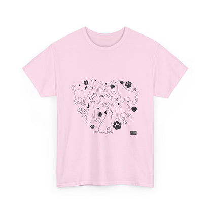 Unisex Cotton Tee - Dog Heart