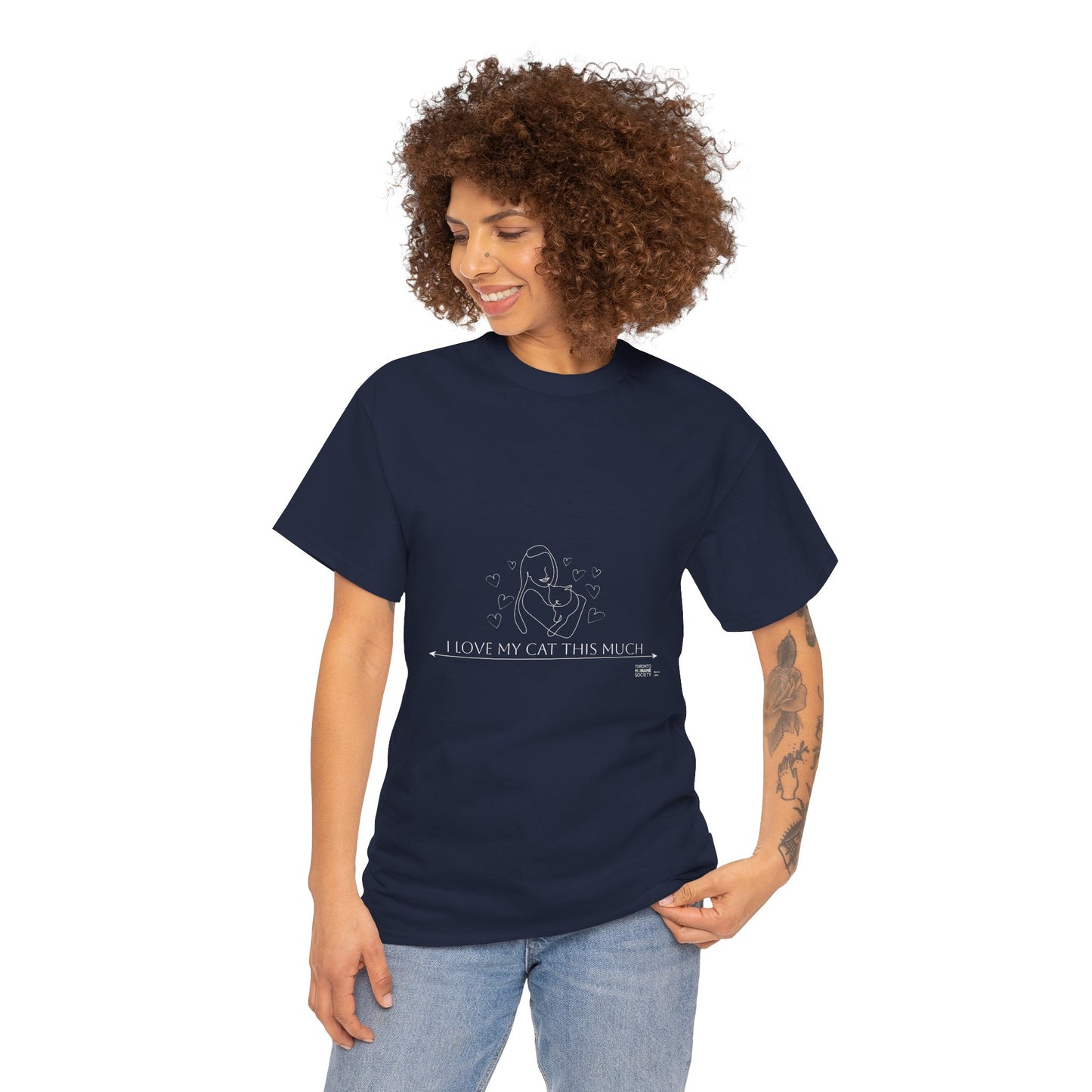 Unisex Cotton Tee - I Love My Cat This Much
