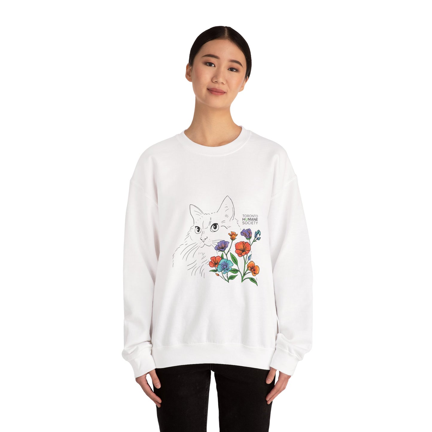 Sweatshirt - Floral Cat