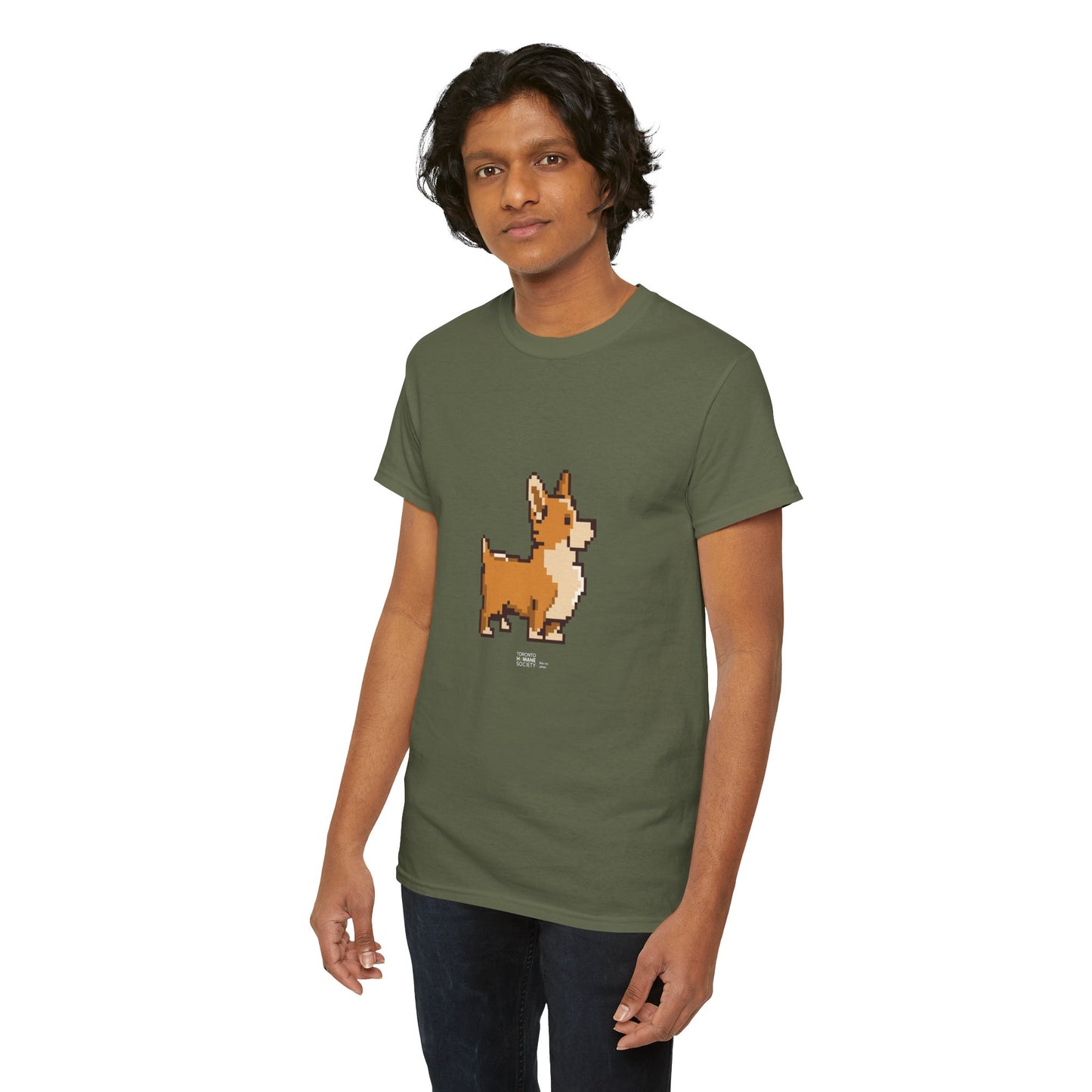 Unisex Cotton Tee - Pixelated Dog