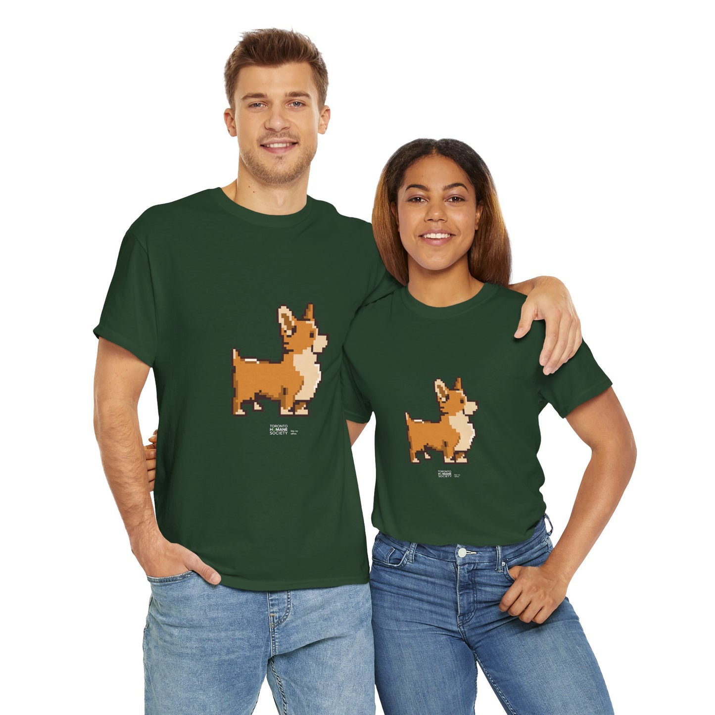 Unisex Cotton Tee - Pixelated Dog