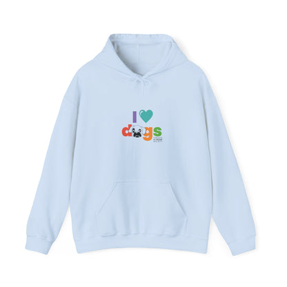 Unisex Hooded Sweatshirt - I Love Dogs