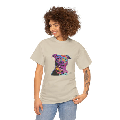 Unisex Cotton Tee - Abstract Dog