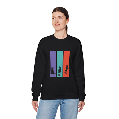 Unisex Sweatshirt - Cat Silhouettes