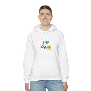 Unisex Heavy Blend™ Hooded Sweatshirt - I Love Dogs
