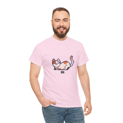 Unisex Cotton Tee - Pixelated Cat