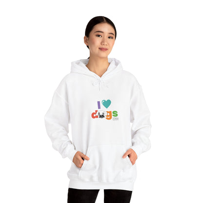 Unisex Hooded Sweatshirt - I Love Dogs