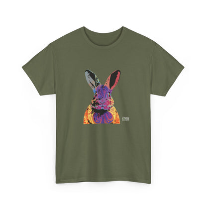 Unisex Cotton Tee - Abstract Rabbit