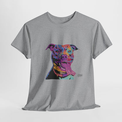 Unisex Cotton Tee - Abstract Dog