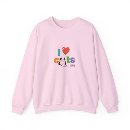 Unisex Crewneck Sweatshirt - I Love Cat