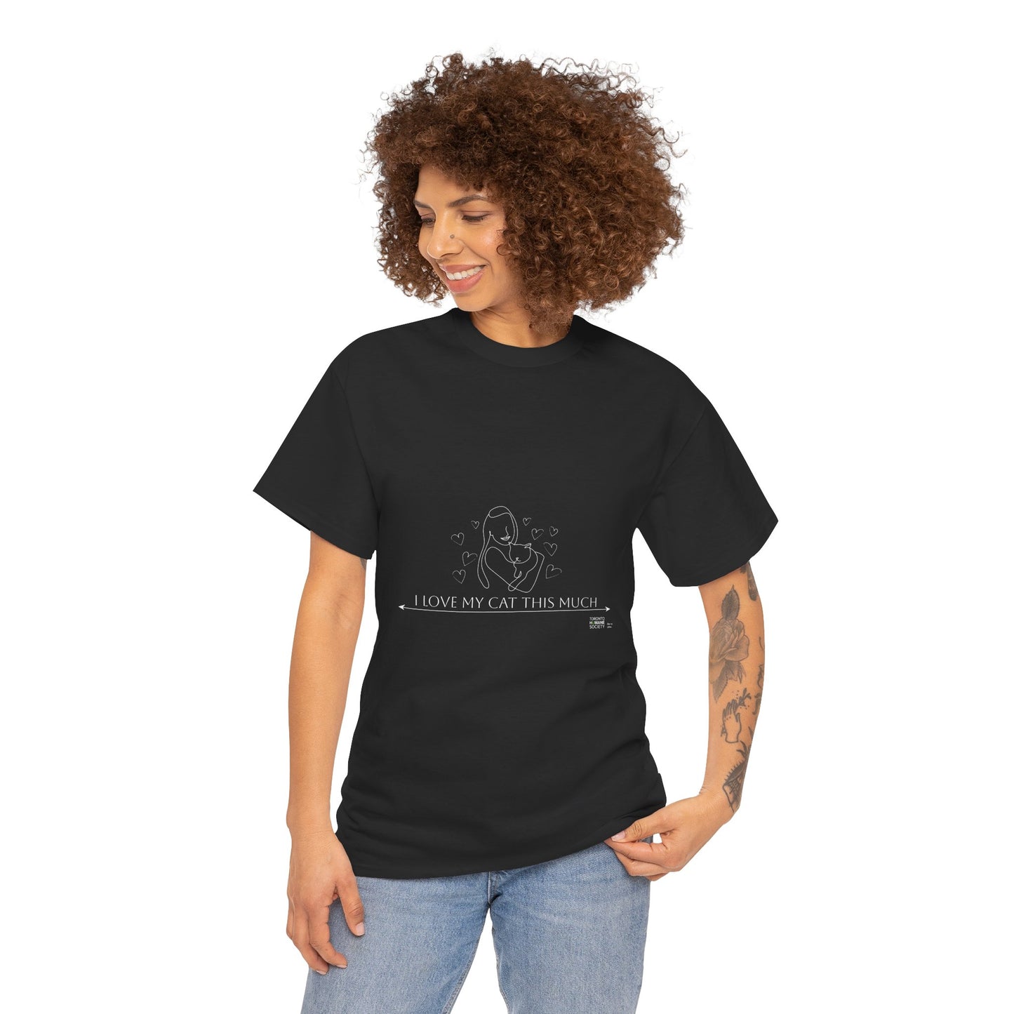 Unisex Cotton Tee - I Love My Cat This Much
