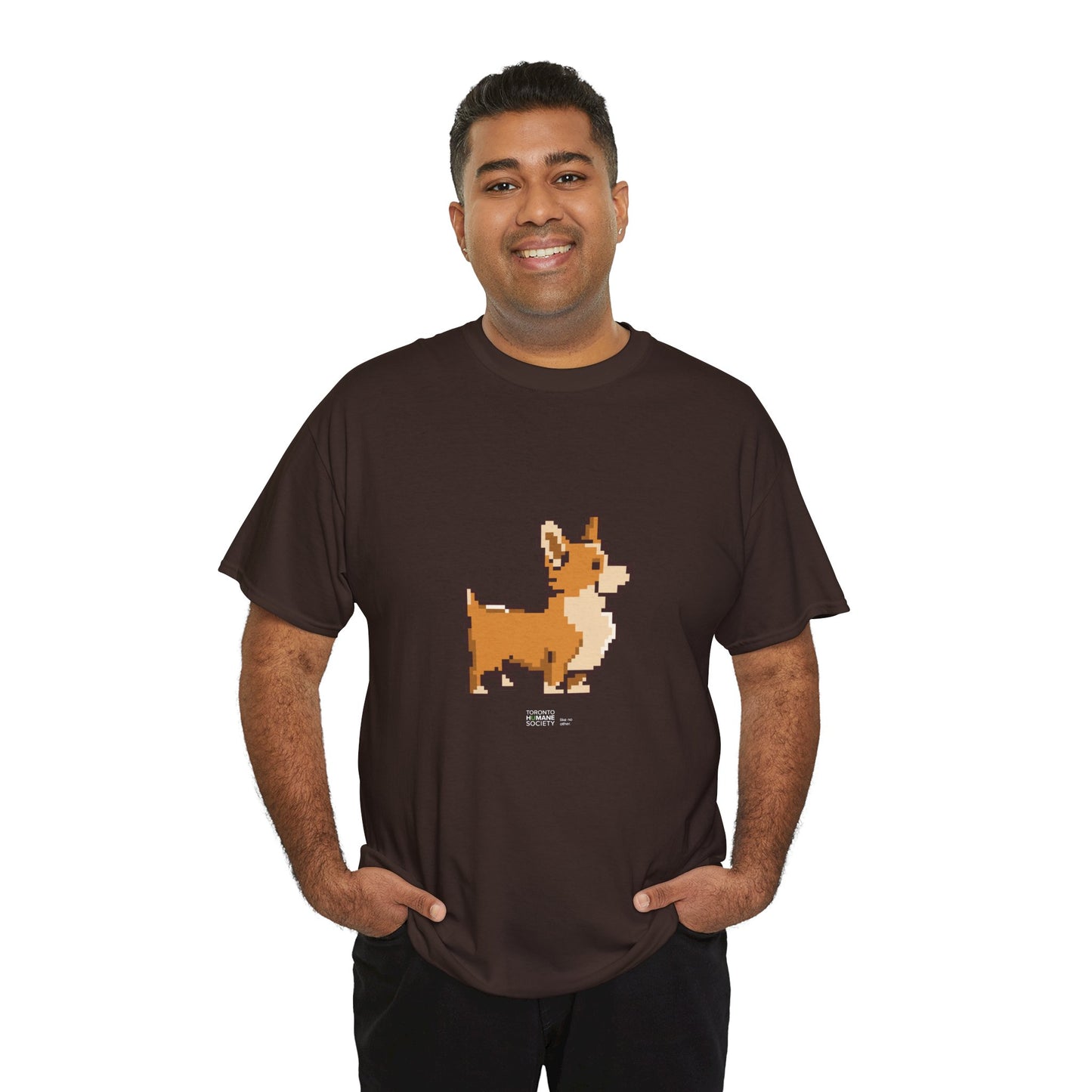 Unisex Cotton Tee - Pixelated Dog