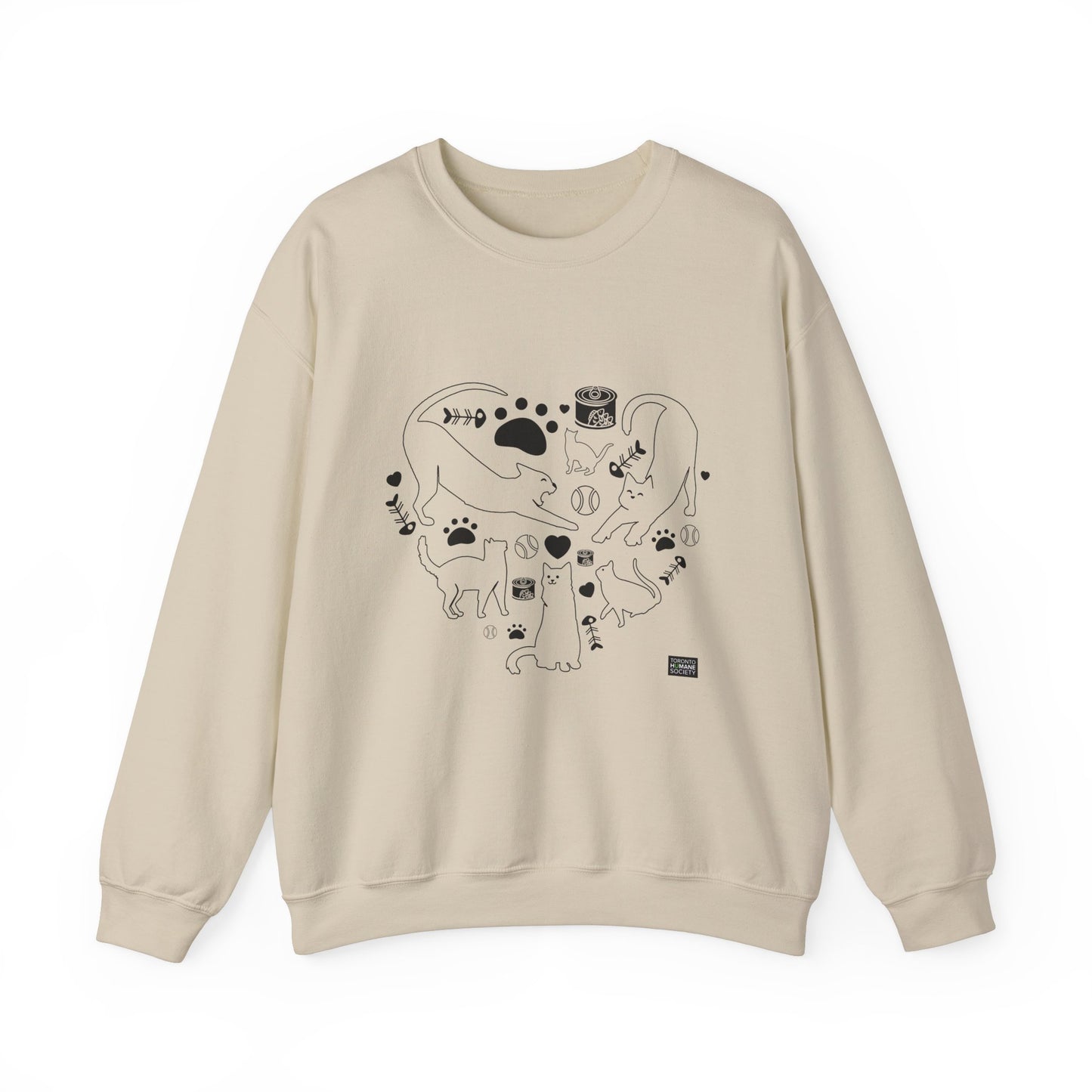 Unisex Crewneck Sweatshirt - Cat Heart