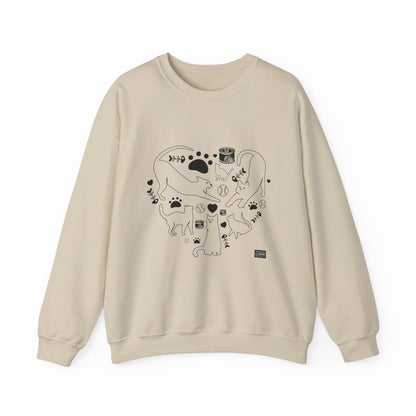 Unisex Crewneck Sweatshirt - Cat Heart