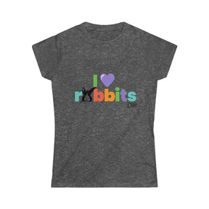 Women's Softstyle Tee - I Love Rabbits