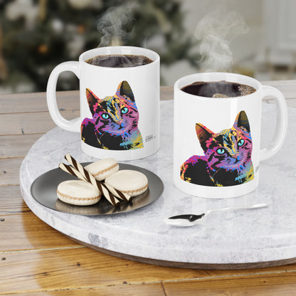 Ceramic Mug - Cat Abstract